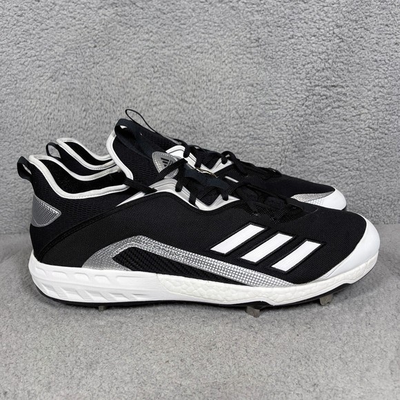 adidas Other - Adidas‎ Icon 6 Mens Size 17 Metal Baseball Cleats Black White EG6488